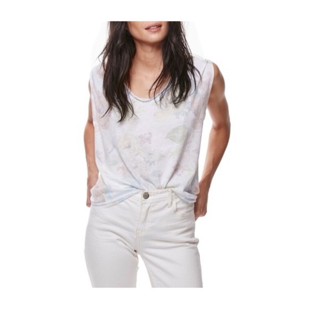 We The Free (Free People) White Floral Tank Top - Picture 2 of 7